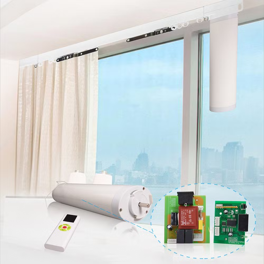 Electric-Automatic-Curtain-Motor-Remote-Control-for-Smart-Home Affordable Smart Curtain Control Abuja - Image 1